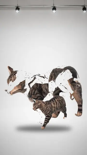 Realistic Bengal Cat low-poly 3d model