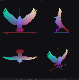 Animated preview of the bird rig