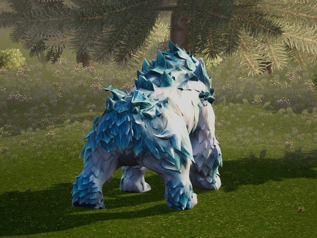 An ice monster rigged by AutoRig V3 in a viewer scene
