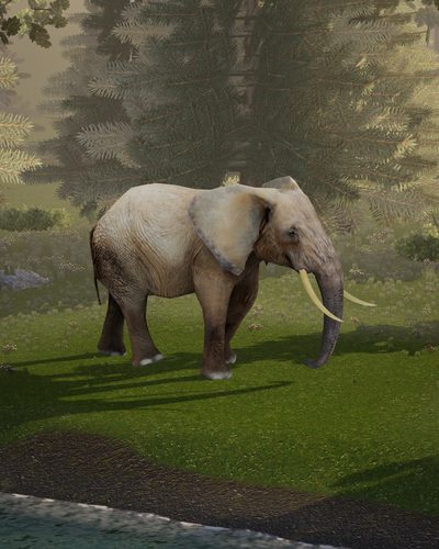 An elephant rigged by AutoRig V3