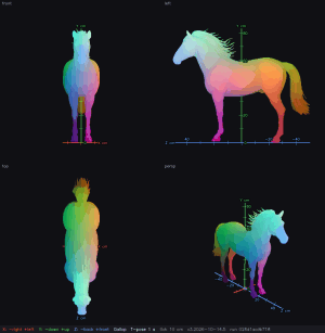 Animated gallop preview of the white horse rig