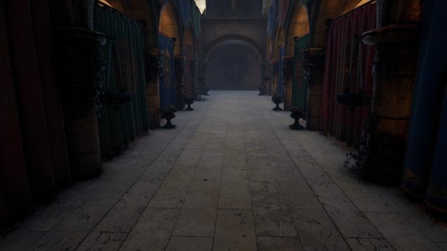 The Sponza environment scene in the AutoRig viewer