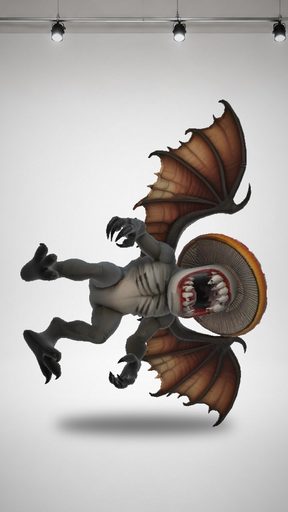 A winged monster with claws, rigged as a monster