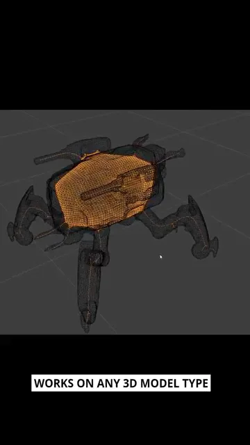 Works on any 3D model type frame from AutoRig presentation