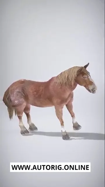 AutoRig.online presentation frame with horse model