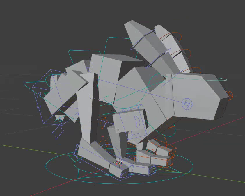 Rabbit V2 animal rig animation example