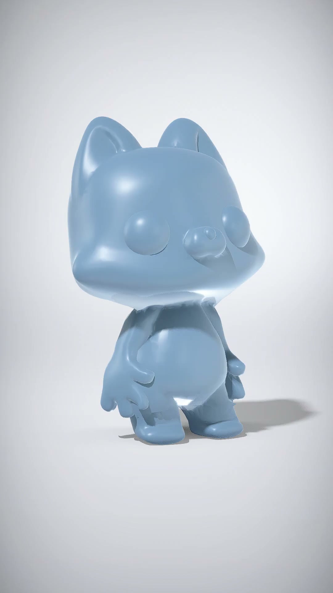Cute Cartoon Animal Character with Big Eyes