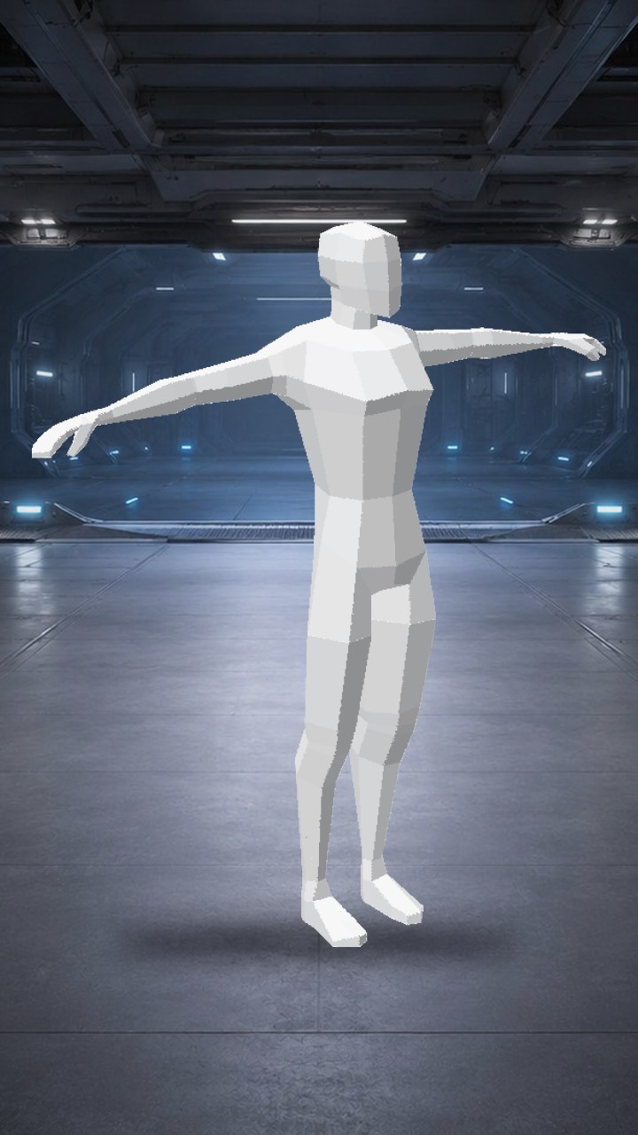 Generic Human Base Mesh low-poly 3d model