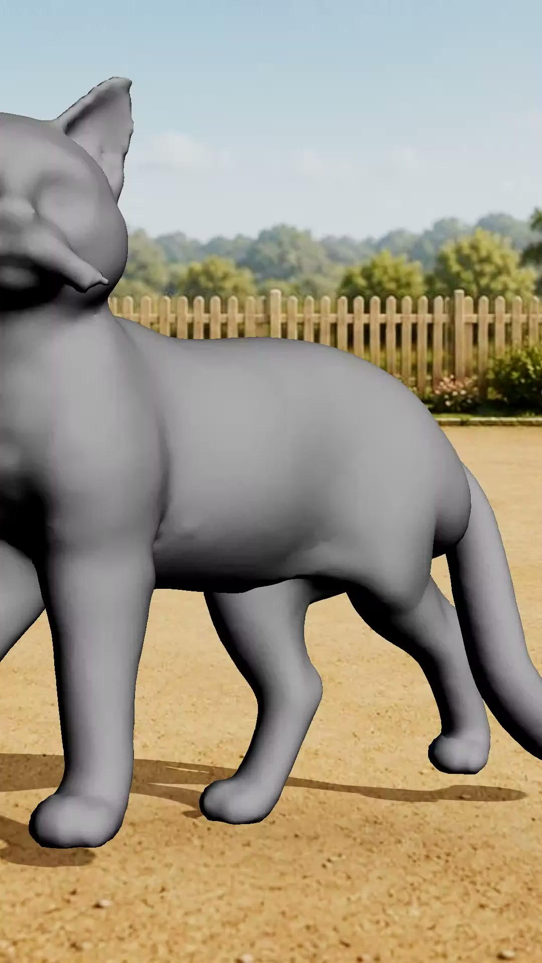 Tabby Cat Cleaned For Autorig Rigged Character
