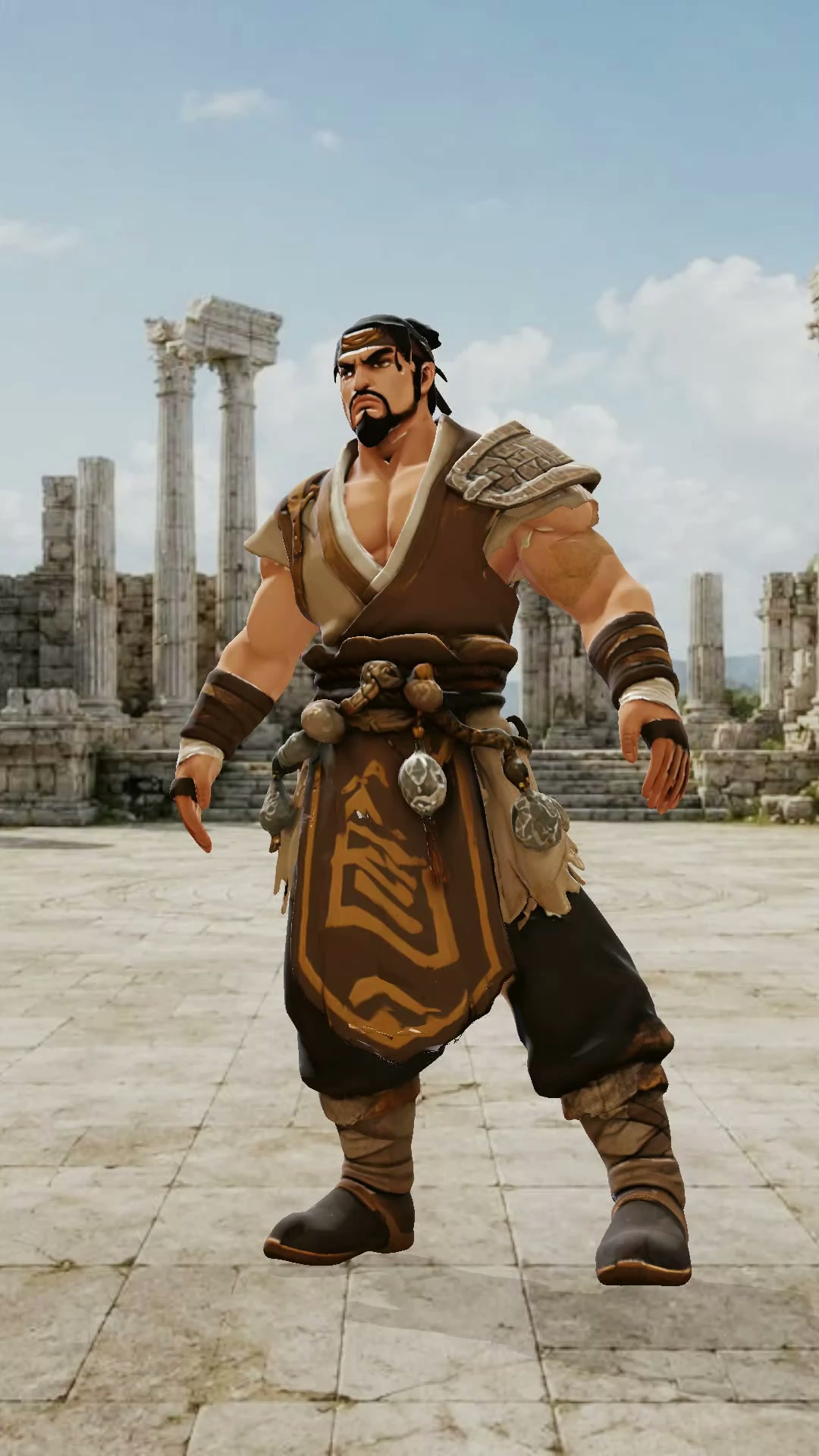 Ancient Warrior 3D Glb Rigged Character
